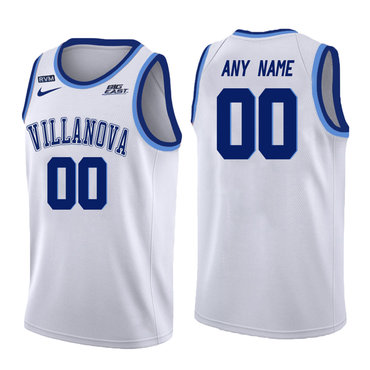 Villanova Wildcats White Men's Customized College Basketball Jersey