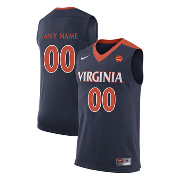 Virginia Cavaliers Navy Men's College Basketball Customized Jersey