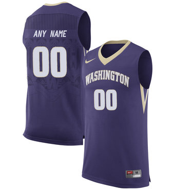 Washington Huskies Purple College Basketball Customized Men's Jersey