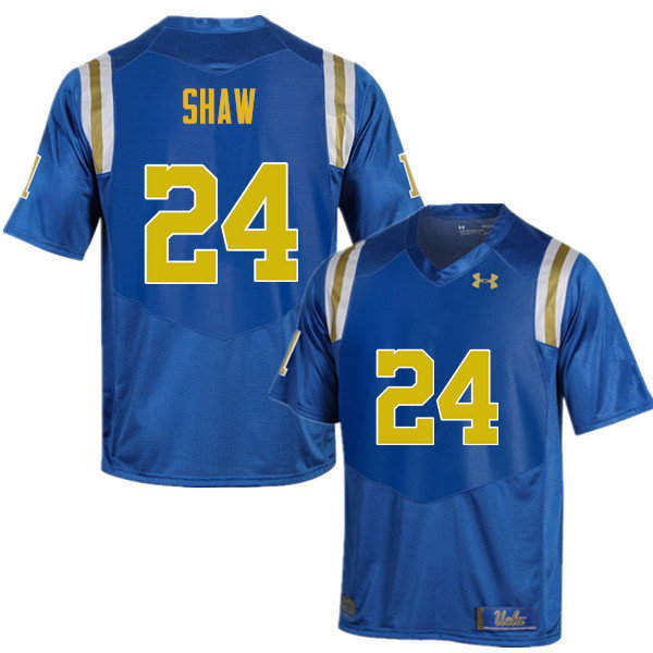 Men #24 Jay Shaw UCLA Bruins Under Armour College Football Blue Jerseys