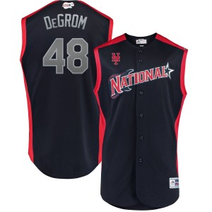 MLB National League 48 Jacob deGrom Navy 2019 All-Star Game Men Jersey