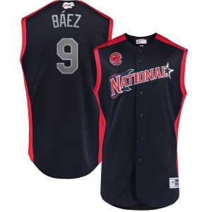 MLB National League 9 Javier Báez Navy 2019 All-Star Game Men Jersey