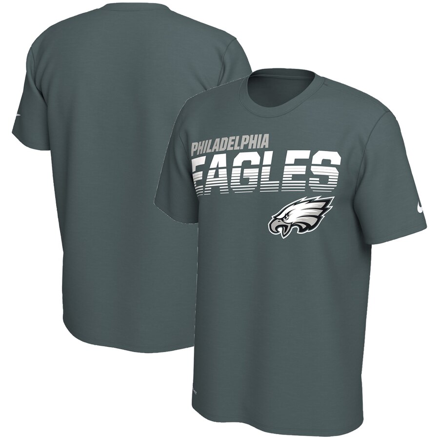 Philadelphia Eagles Nike Sideline Line of Scrimmage Legend Performance T Shirt Midnight Green