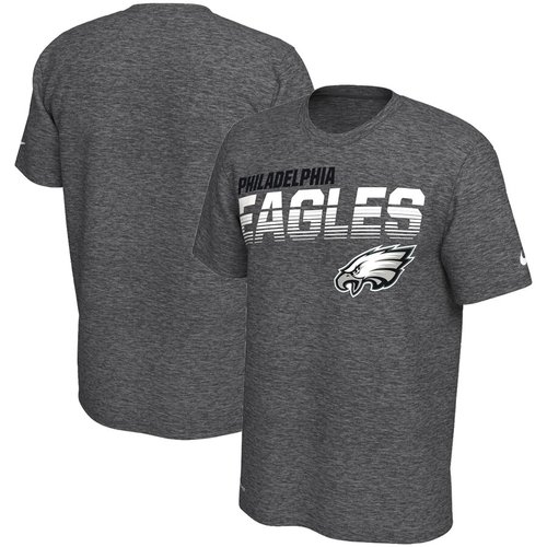 Philadelphia Eagles Nike Sideline Line of Scrimmage Legend Performance T Shirt Heathered Gray