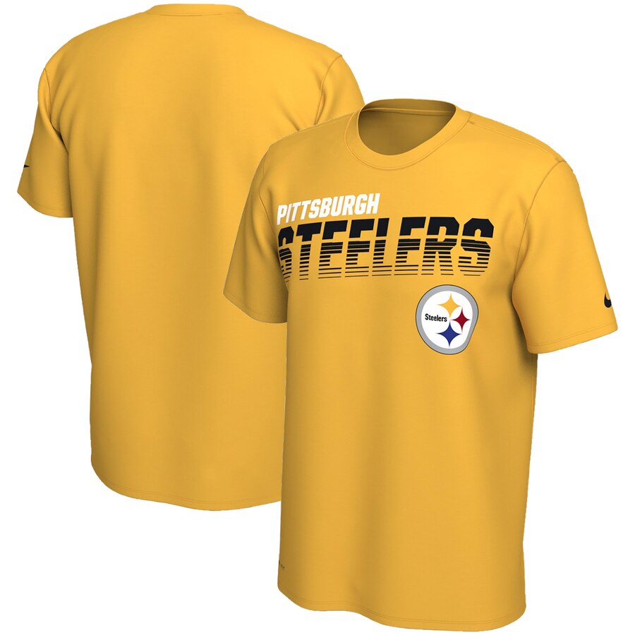 Pittsburgh Steelers Nike Sideline Line of Scrimmage Legend Performance T Shirt Gold