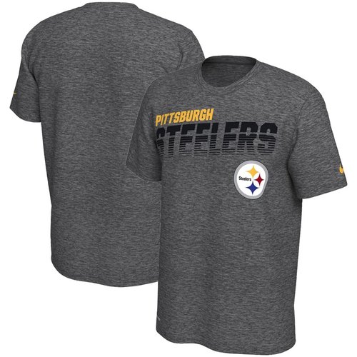 Pittsburgh Steelers Nike Sideline Line of Scrimmage Legend Performance T Shirt Gray