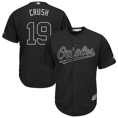 Orioles #19 Chris Davis Black Crush Players Weekend Cool Base Stitched Baseball Jersey
