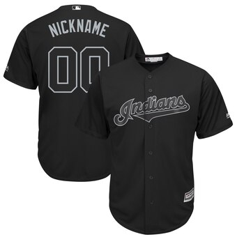 Cleveland Indians Majestic 2019 Players' Weekend Cool Base Roster Custom Black Jersey