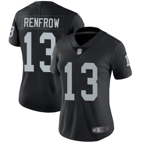 Raiders #13 Hunter Renfrow Black Team Color Women's Stitched Football Vapor Untouchable Limited Jersey