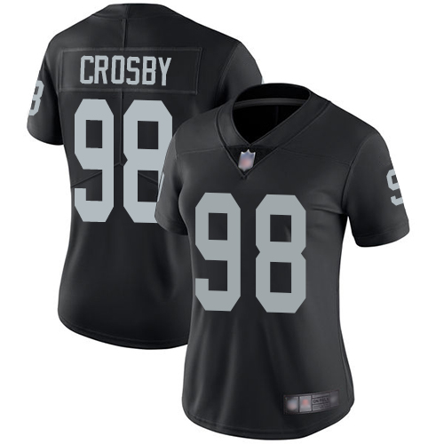 Oakland Raiders #98 Maxx Crosby Women's Black Home Limited Vapor Untouchable Football Jersey