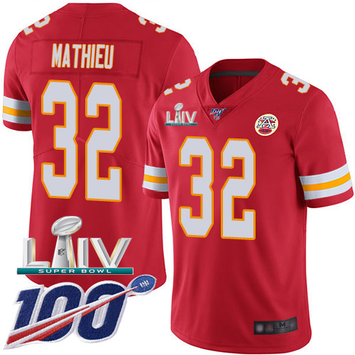 Nike Chiefs #32 Tyrann Mathieu Red Super Bowl LIV 2020 Team Color Men's Stitched NFL 100th Season Vapor Untouchable Limited Jersey