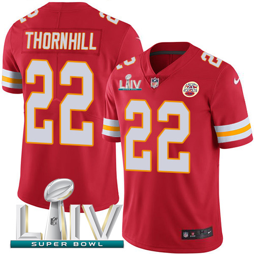 Nike Chiefs #22 Juan Thornhill Red Super Bowl LIV 2020 Team Color Men's Stitched NFL Vapor Untouchable Limited Jersey