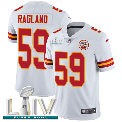 Nike Chiefs #59 Reggie Ragland White Super Bowl LIV 2020 Youth Stitched NFL Vapor Untouchable Limited Jersey