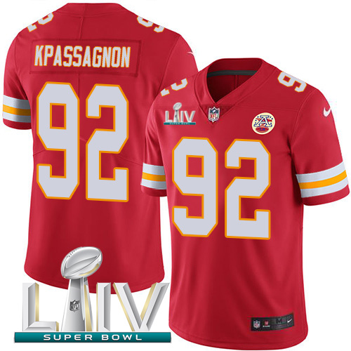 Nike Chiefs #92 Tanoh Kpassagnon Red Super Bowl LIV 2020 Team Color Youth Stitched NFL Vapor Untouchable Limited Jersey
