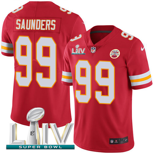 Nike Chiefs #99 Khalen Saunders Red Super Bowl LIV 2020 Team Color Youth Stitched NFL Vapor Untouchable Limited Jersey