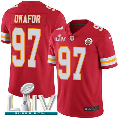 Nike Chiefs #97 Alex Okafor Red Super Bowl LIV 2020 Team Color Youth Stitched NFL Vapor Untouchable Limited Jersey