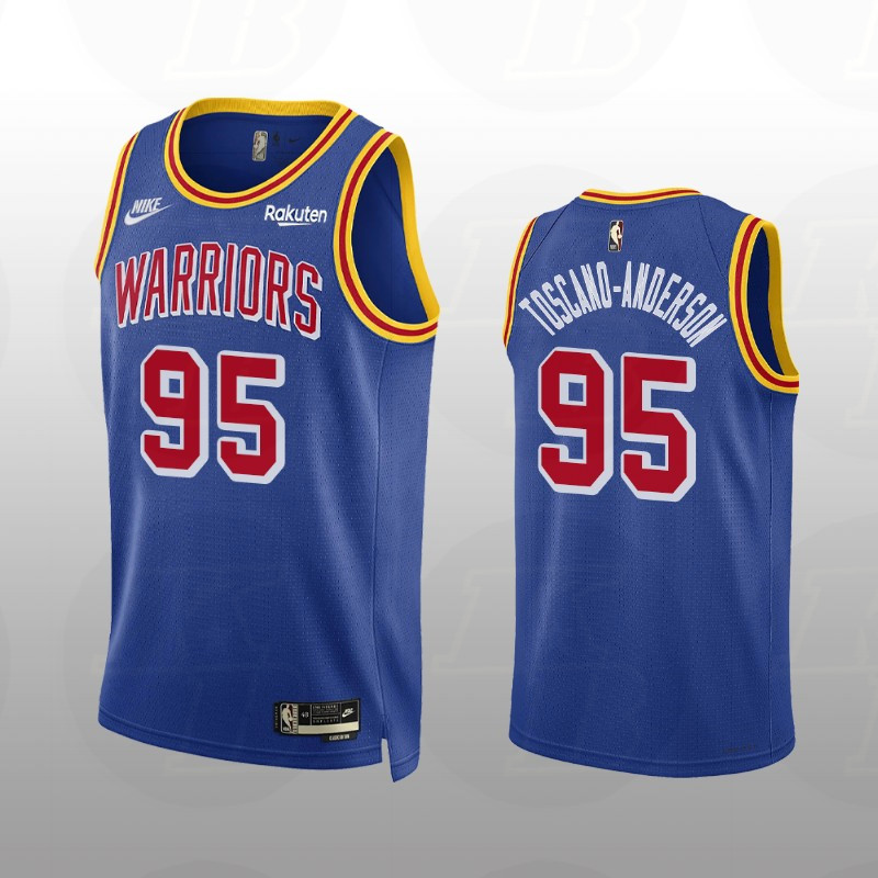 2021-22 Golden State Warriors #95 Juan Toscano-Anderson Year Zero Jersey 75th Anniversary Classic Edition Royal-For Men's