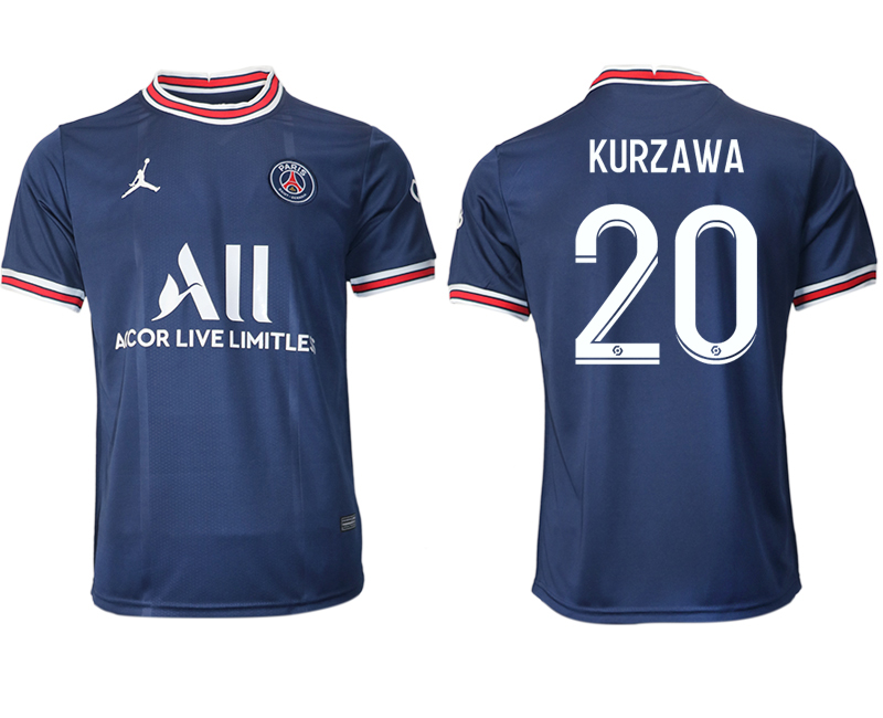 2021-22 Paris Saint-Germain home aaa version 20# KURZAWA soccer jerseys