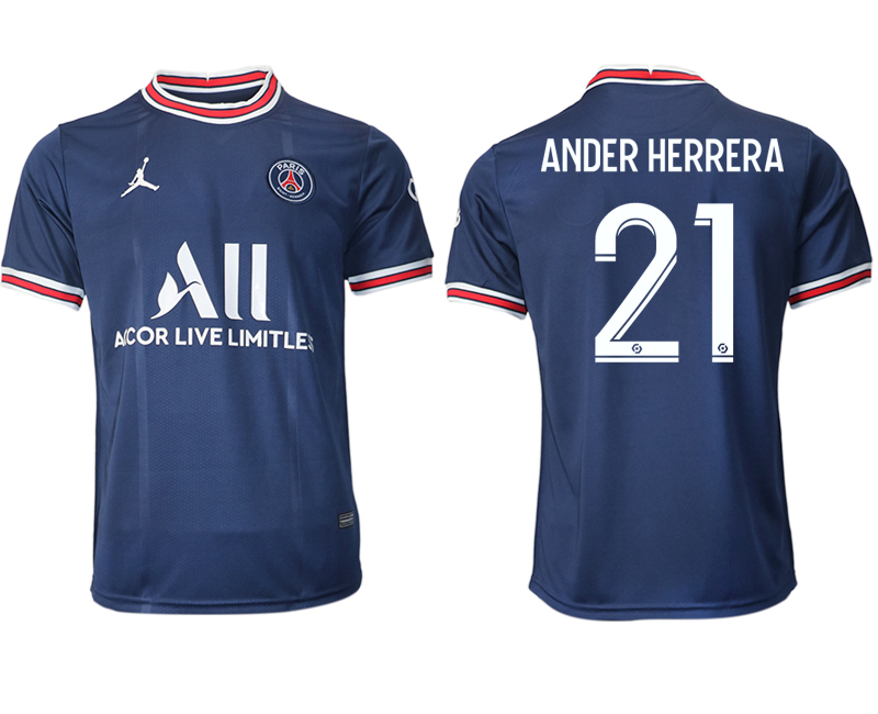 2021-22 Paris Saint-Germain home aaa version 21# ANDER HERRERA soccer jerseys