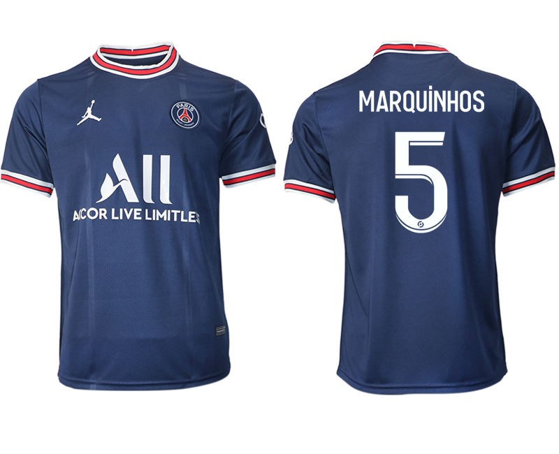2021-22 Paris Saint-Germain home aaa version 5# MARQUINHOS soccer jerseys