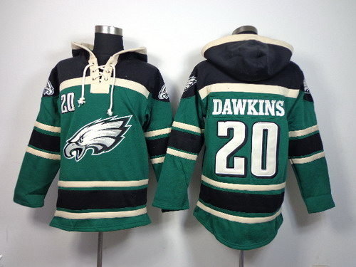 Philadelphia Eagles #20 Brian Dawkins 2014 Dark Green Hoodie