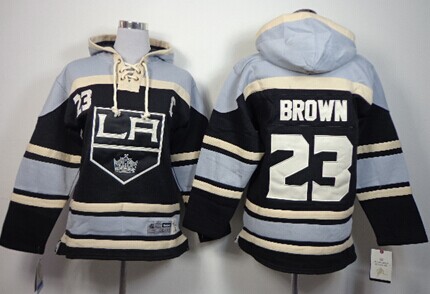 Old Time Hockey Los Angeles Kings #23 Dustin Brown Black Kids Hoodie