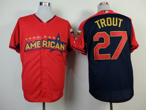 LA Angels of Anaheim #27 Mike Trout 2014 All-Star Red Jersey