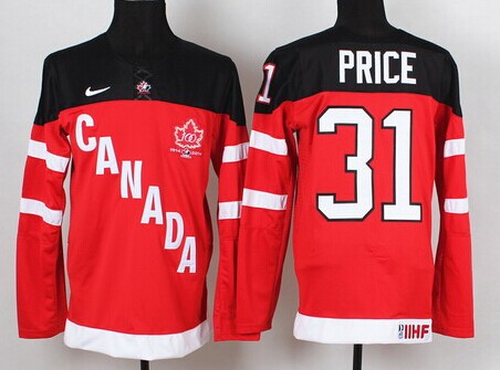 2014/15 Team Canada #31 Carey Price Red 100TH Jersey