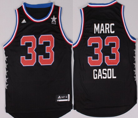 2015 NBA Western All-Stars #33 Marc Gasol Revolution 30 Swingman Black Jersey