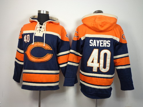 Chicago Bears #40 Gale Sayers 2014 Blue Hoodie