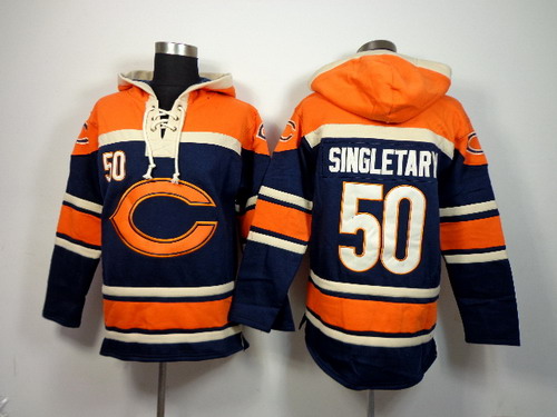 Chicago Bears #50 Mike Singletary 2014 Blue Hoodie