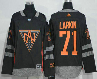 Men's North America Hockey #71 Dylan Larkin Black 2016 World Cup of Hockey Stitched adidas WCH Game Jersey
