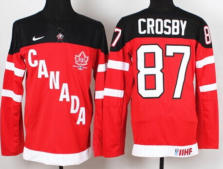 2014/15 Team Canada #87 Sidney Crosby Red 100TH Jersey