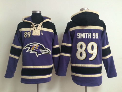 Baltimore Ravens #89 Steve Smith Sr 2014 Purple Hoodie