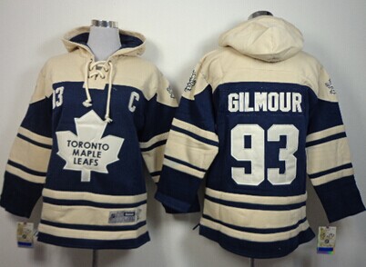 Old Time Hockey Toronto Maple Leafs #93 Doug Gilmour Navy Blue Kids Hoodie
