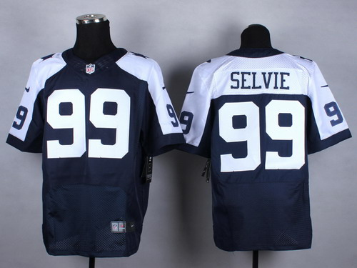 Nike Dallas Cowboys #99 George Selvie Blue Thanksgiving Elite Jersey