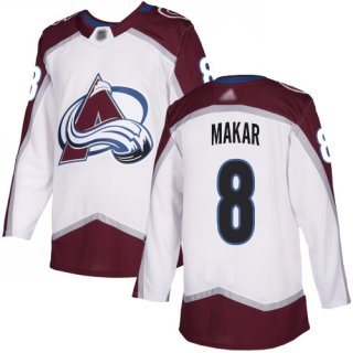 Adidas Colorado Avalanche #8 Cale Makar White Road Authentic Stitched NHL
