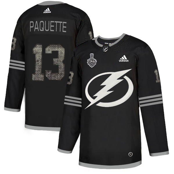 Adidas Lightning #13 Cedric Paquette Black Authentic Classic 2020 Stanley Cup Final Stitched NHL Jersey