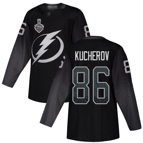 Adidas Lightning #86 Nikita Kucherov Black Alternate Authentic 2020 Stanley Cup Final Stitched NHL Jersey