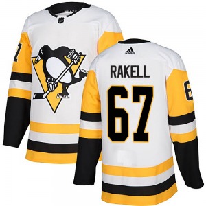 Adidas Pittsburgh Penguins #67 Rickard Rakell White Road Authentic Stitched NHL Jersey