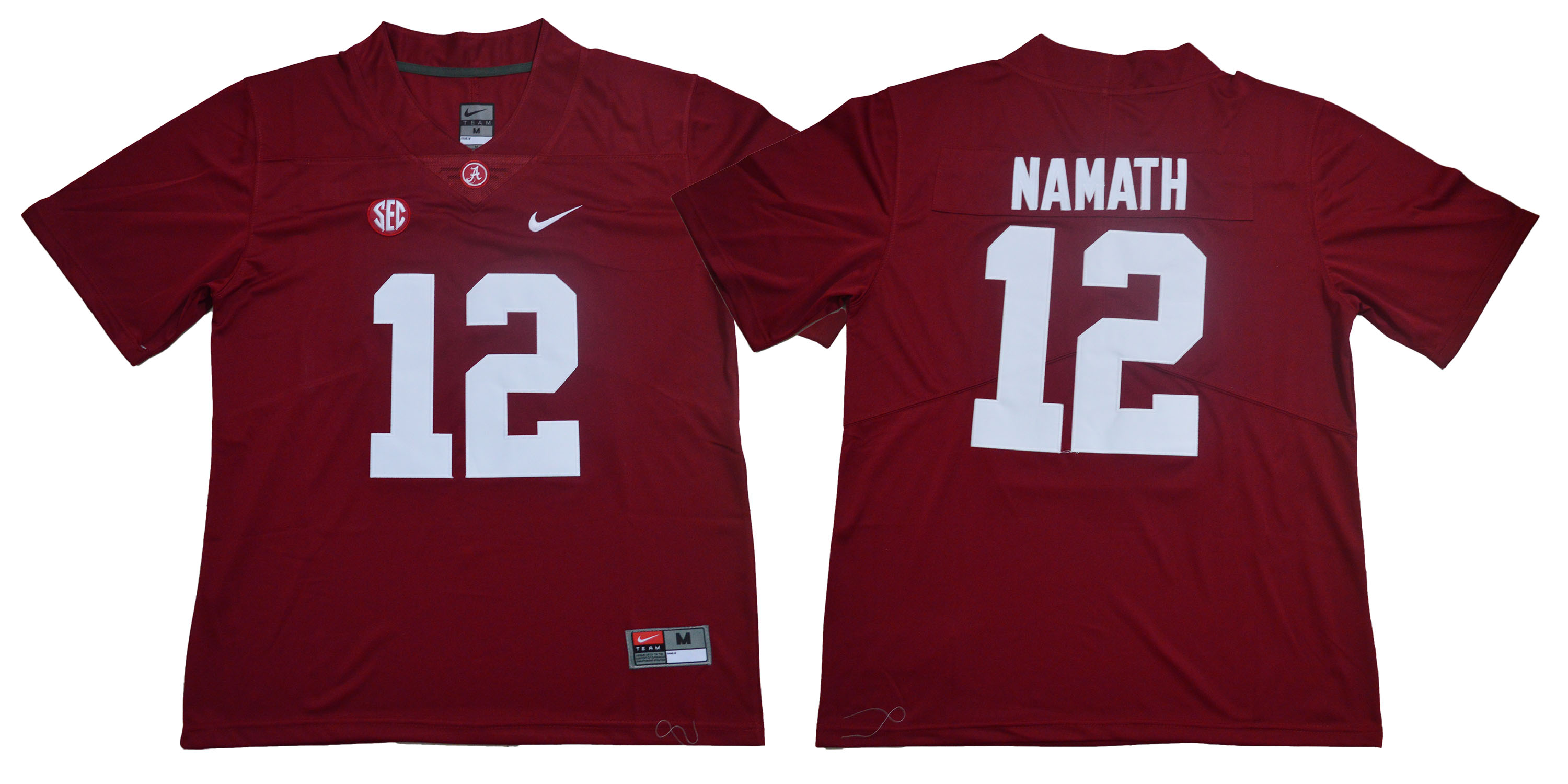 Alabama Crimson Tide 12 Joe Namath Red Nike College Football Jersey