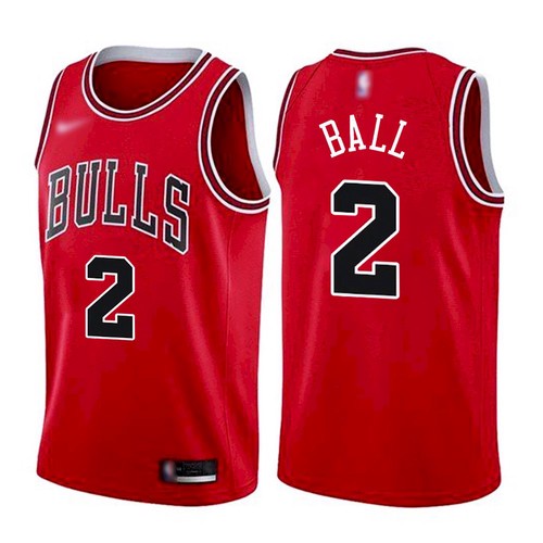 Big Size Chicago Bulls #2 Lonzo Ball Red 2021 Nike Swingman Stitched Jersey