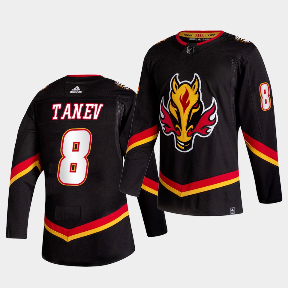 Calgary Flames Christopher tanev 2021 Reverse Retro Black Special Edition Authentic Jersey