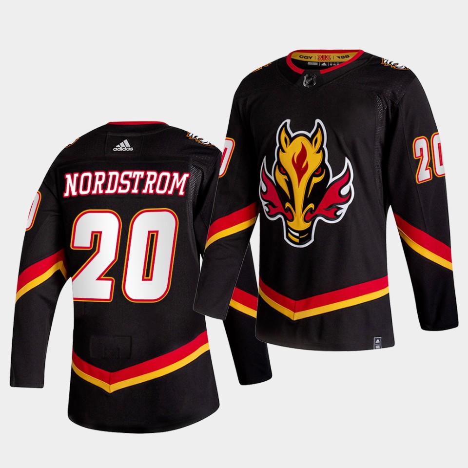 Calgary Flames Joakim Nordstrom 2021 Reverse Retro Black Special Edition Authentic Jersey