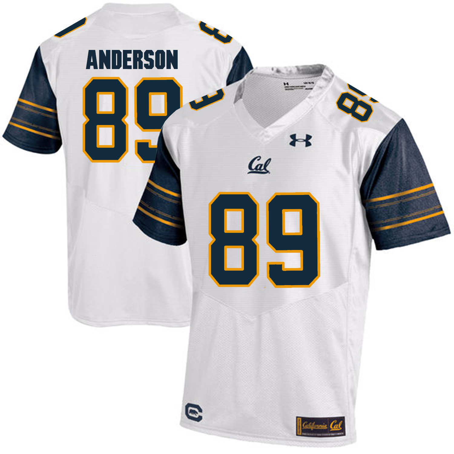 California Golden Bears 89 Stephen Anderson White College Football Jersey