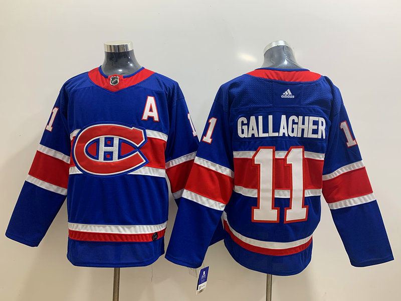 Canadiens 11 Brendan Gallagher Blue 2020-21 Reverse Retro Adidas Jersey