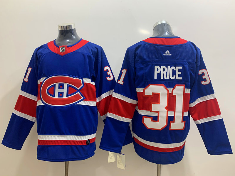 Canadiens 31 Carey Price Blue 2020-21 Reverse Retro Adidas Jersey