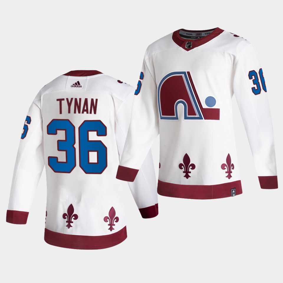 Colorado Avalanche T.J. Tynan 2021 Reverse Retro White Authentic Jersey White