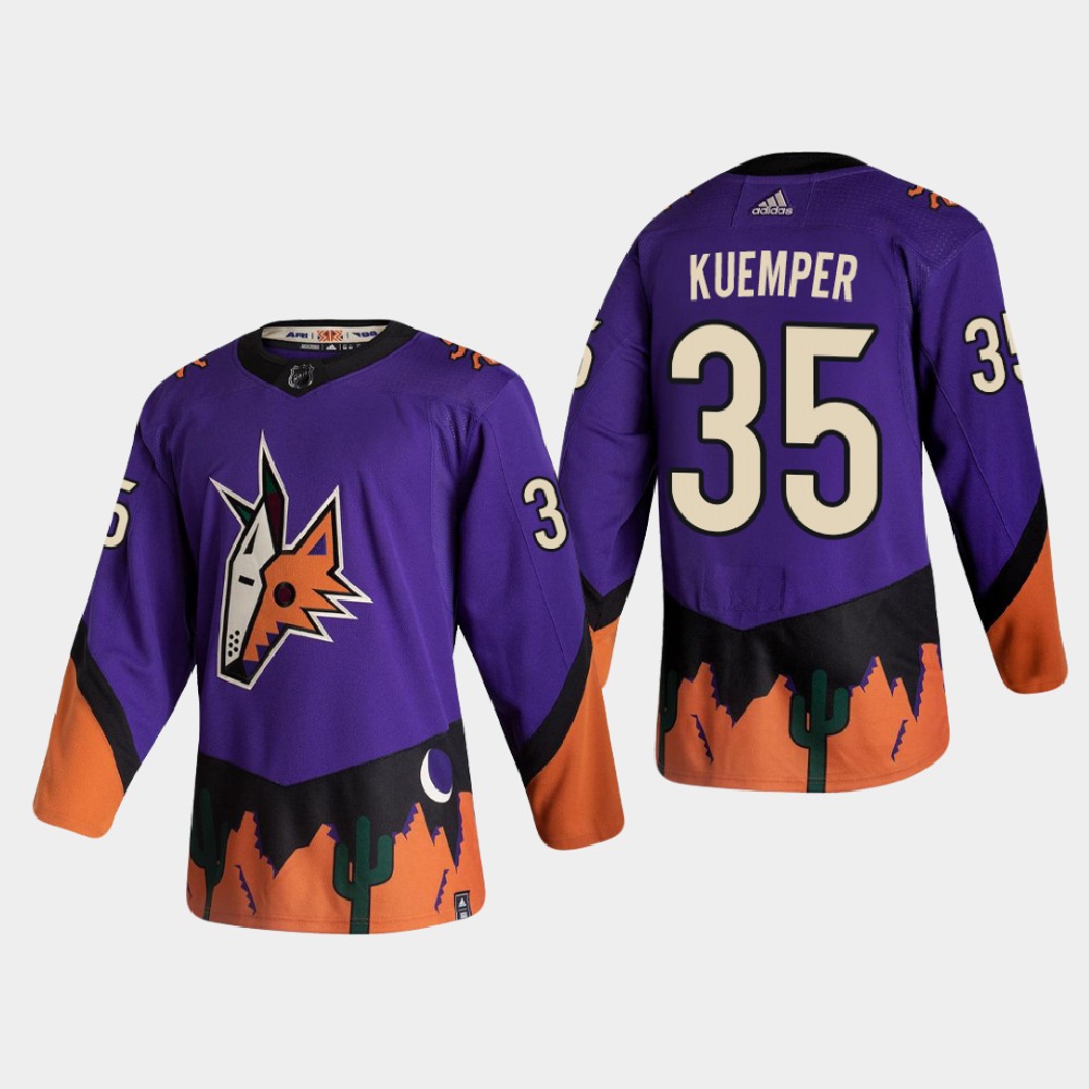 Darcy Kuemper Reverse Retro #35 Arizona Coyotes 2020-21 Authentic Jersey - Purple