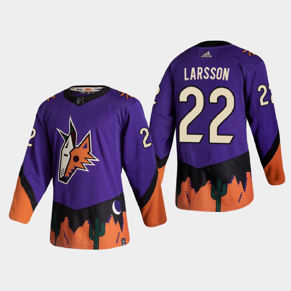 Johan Larsson Reverse Retro #22 Arizona Coyotes 2020-21 Authentic Jersey - Purple